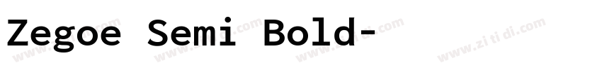 Zegoe Semi Bold字体转换